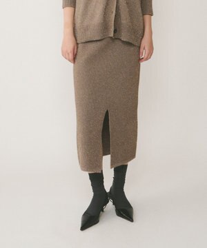  フィルムヤーンニットスカート