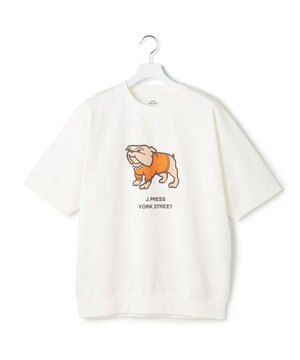 【UNISEX】ブルドックプリント クルーネック Tシャツ