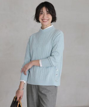 WOOL BLEND AIR ハイネック ニット