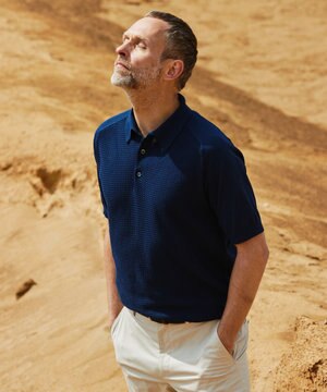  ビジネスでもデイリーにも【ウォッシャブル】インド綿 ニットポロ