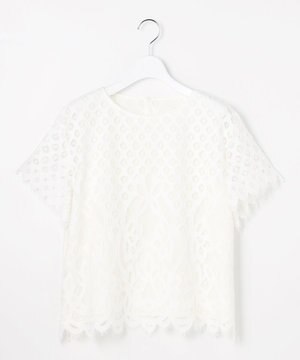  パネルレース ブラウス