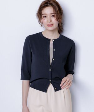  【接触冷感・UVカット・洗える】ハーフスリーブ カーディガン