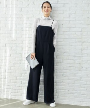  【洗える】ウォッシャブルウールサキソニー コンビネゾン