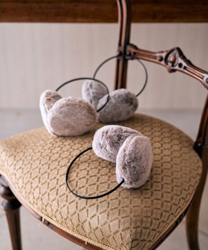  ふわもふ ハスキーモチーフ イヤマフ