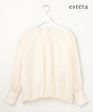  【エステータ】シルクコットンオーガンジー ブラウス
