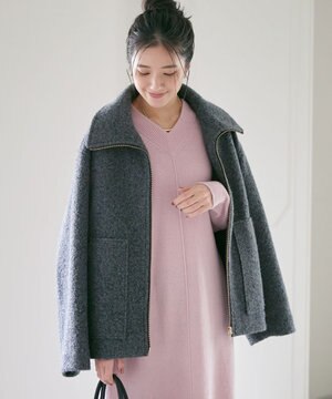  【SLOW/一部店舗限定】ループニードル ボア ブルゾン