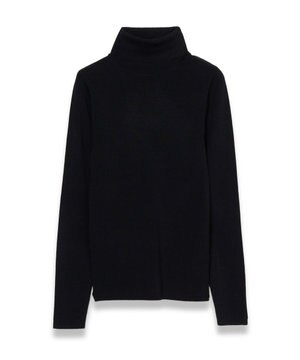  【WEB&OUTLET限定・洗える】ストレッチシルク　ハイネックニット