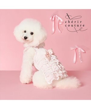  cherircouture ローズリボン ワンピース 小型犬