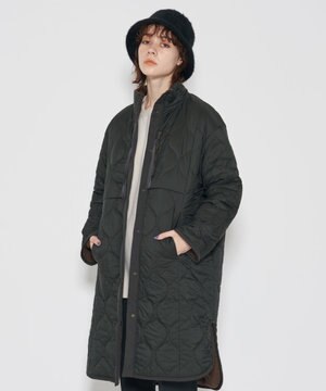  【WOMEN】ロングキルトリバーシブルコート