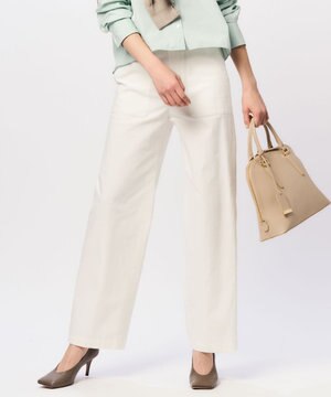  【Oggi4月号掲載/洗える】スラブツイルストレッチ ベイカー パンツ