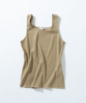  【SLOW/一部店舗限定】好評につき新色追加！ラメリブジャージー タンクトップ