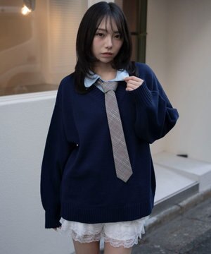  シャツドッキングニットプルオーバー