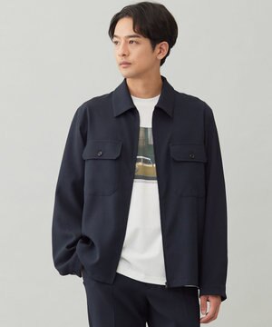  【OCEANS YouTube 掲載/男女兼用】WOOL TOUCH 機能美シャツブルゾン