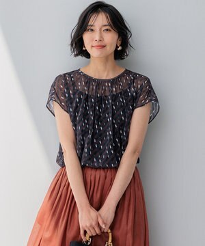  【洗える】Ratti ウォールプリント ブラウス