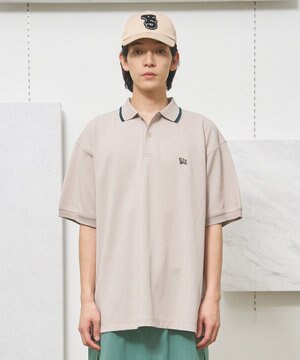  【UNISEX】ブルドックワンポイント ポロシャツ