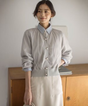 【WEB限定】チュールニット ブルゾン