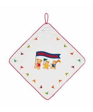  【ミキハウス】 ミキハウスベア ループつきタオル