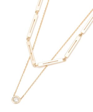  ダブル チェーン ネックレス