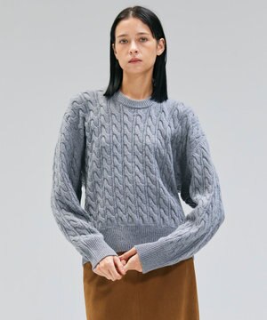  【洗える】SEDONA / ウールカシミヤケーブルニット