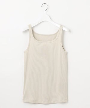  【洗える】ソフトリブ タンクトップ