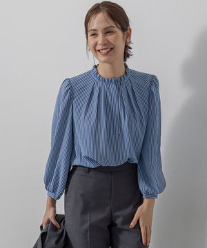 ライトデシンフリル襟 ブラウス