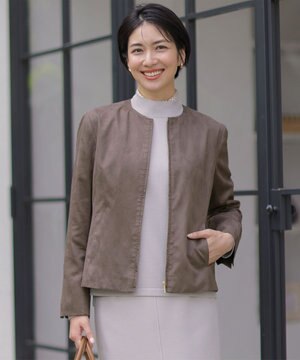  ライトマイクロスエード ブルゾン