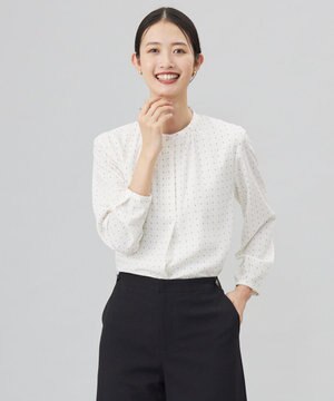  幾何プリント カットソー