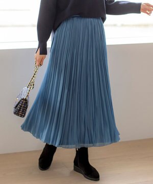  【洗える】オーロラプリーツ スカート