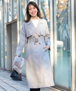 エレガントロング トレンチ コート