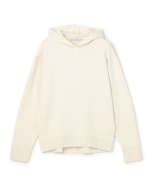  コットンカシミヤニット フーディ