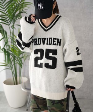  ナンバリングラインフラッフィーニット