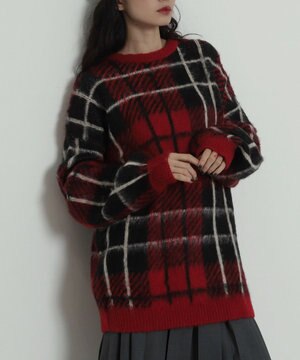  【2025年秋冬新作】シャギーパターンニットBIGプルオーバー