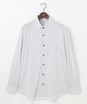  【キングサイズ・綿100％・ストレッチ・イージーケア】コンフォートジャージー プリント シャツ