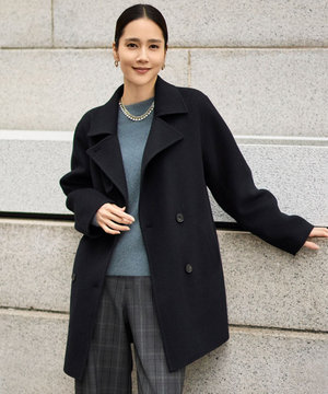 ウールリバーダブルブレストコート