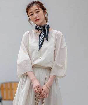  ナイロンコットンポプリン コンパクト ブラウス