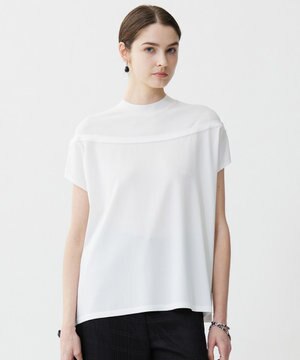  【接触冷感・UVケア・洗える】 VIS/NYハイゲージ モックネックプルオーバー