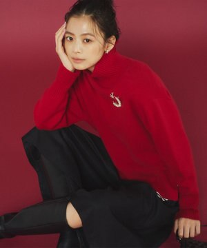 ウールカシミヤミックス ロールネック ニット