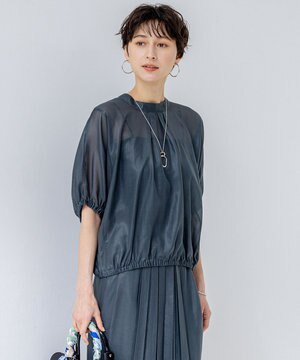  【洗える】ソフトシアーフィルム コンパクト ブラウス