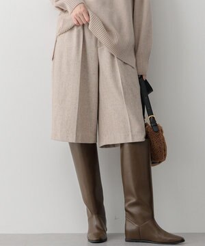  ヘリンボーンループツイード ハーフパンツ