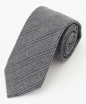 【イタリア素材・日本製】ヘリンボーンレジメンタルジャカード ネクタイ