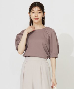  【接触冷感・UVケア】着映えタックスリーブ カットソー