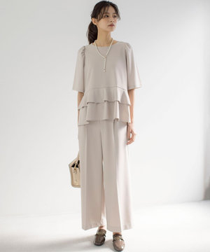 【WEB限定】ジョーゼットジャージーワイド パンツ