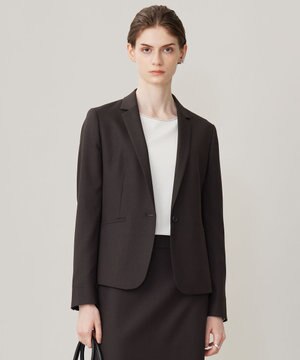  【洗える】プロヴィスウールツイル テーラードジャケット