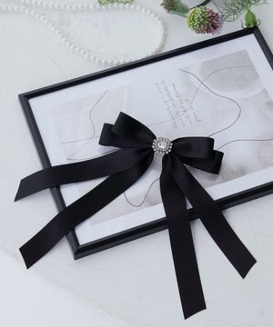  サテンリボンバレッタ