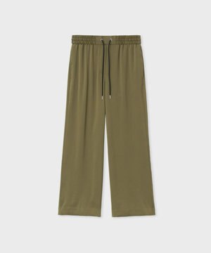  サテン ストレートパンツ