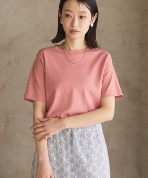 きれいめコットンベーシックＴシャツ（５分袖）