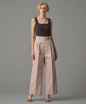  【撥水・花粉防止・洗濯機洗い可】クリアツイル ワイドパンツ（uncrave STANDARD）