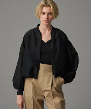 【手洗い可】シャイニー シアー ブルゾン