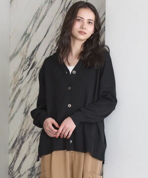  【SLOW/一部店舗限定】コットンポリエステル カーディガン