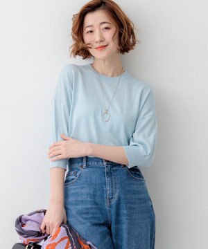  【見上愛さん着用】キュプラコットン プルオーバー ニット